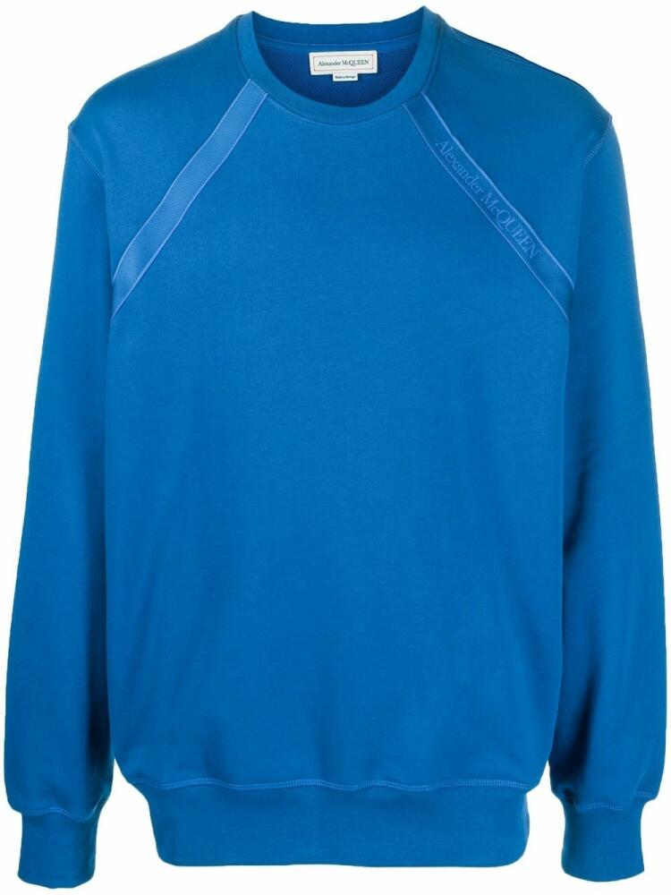 Alexander McQueen cotton crew neck sweatshirt - Blue Cover