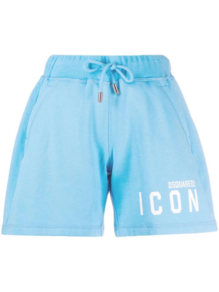 DSQUARED2 Icon logo-print track shorts - Blue Cover