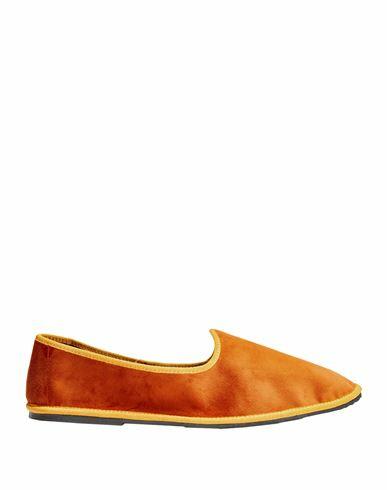 8 By Yoox Woman Loafers Orange Polyester, Cotton Cover