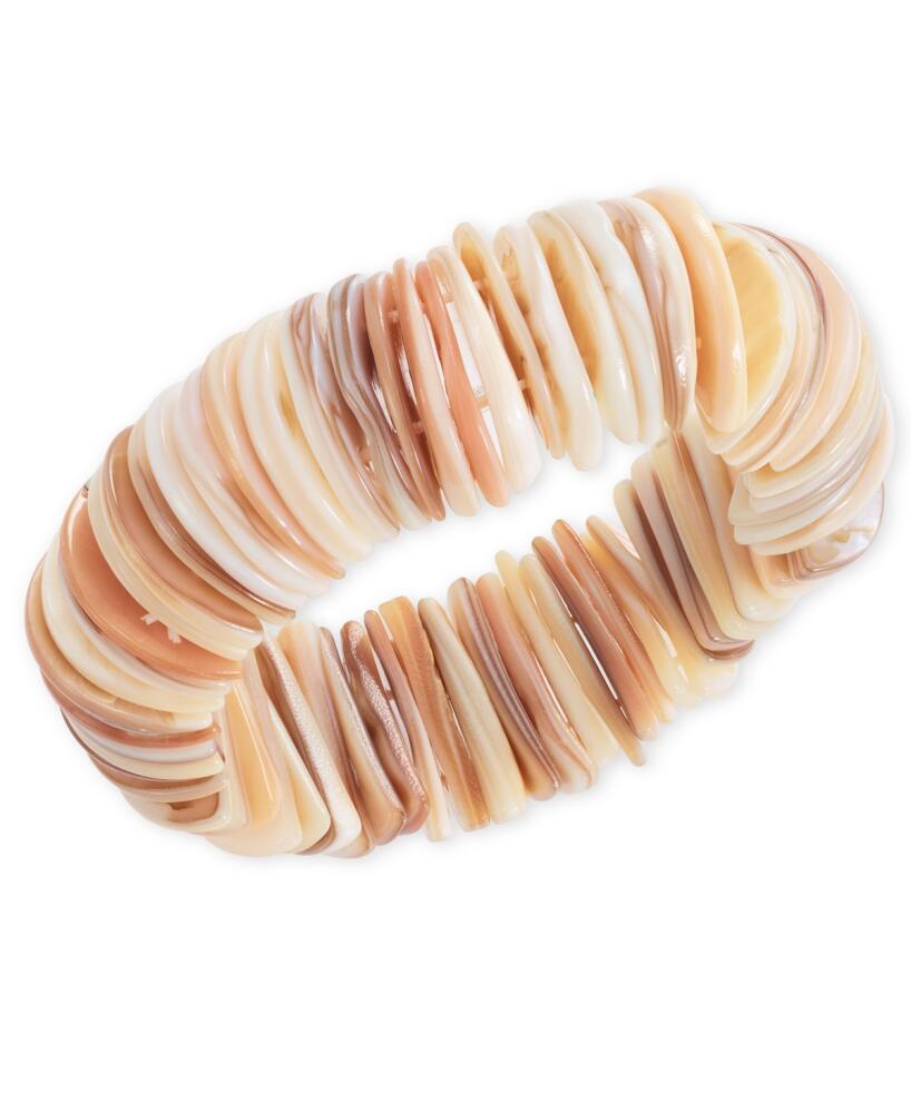 Style & Co Rivershell Statement Stretch Bracelet, Created for Macy's - White Cover