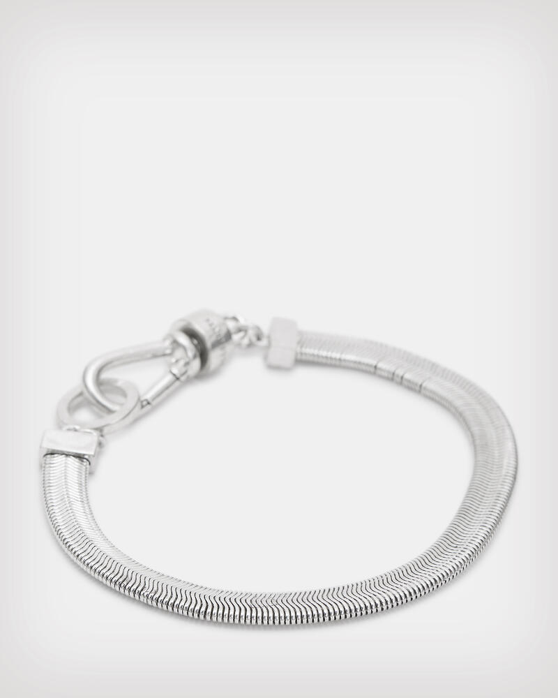 AllSaints Flat Snake Silver Tone Bracelet Cover