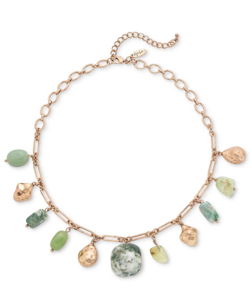 Style & Co Beaded Pendant Necklace, 19" + 3" extender, Created for Macy's - Green Cover