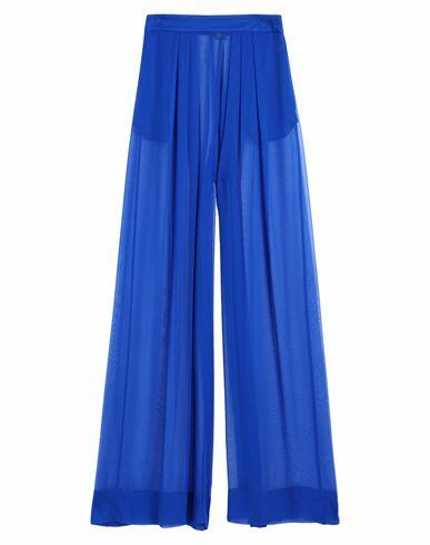 Laquan Smith Woman Pants Bright blue Silk Cover