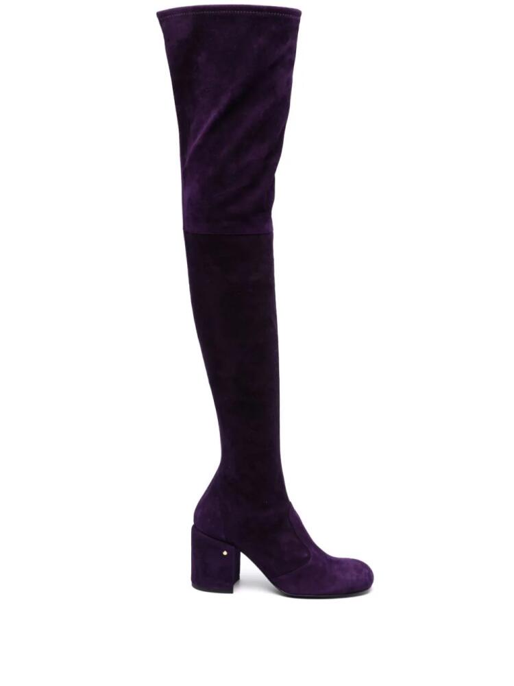 Laurence Dacade Isidor 75mm suede thigh-boots - Purple Cover