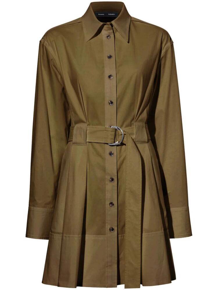 Proenza Schouler Viola belted shirtdress - Green Cover