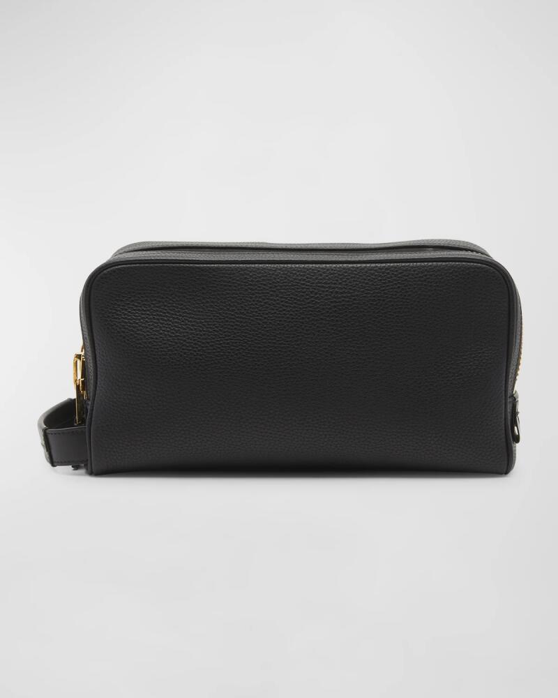 TOM FORD Men's Soft Leather Double-Zip Toiletry Bag Cover