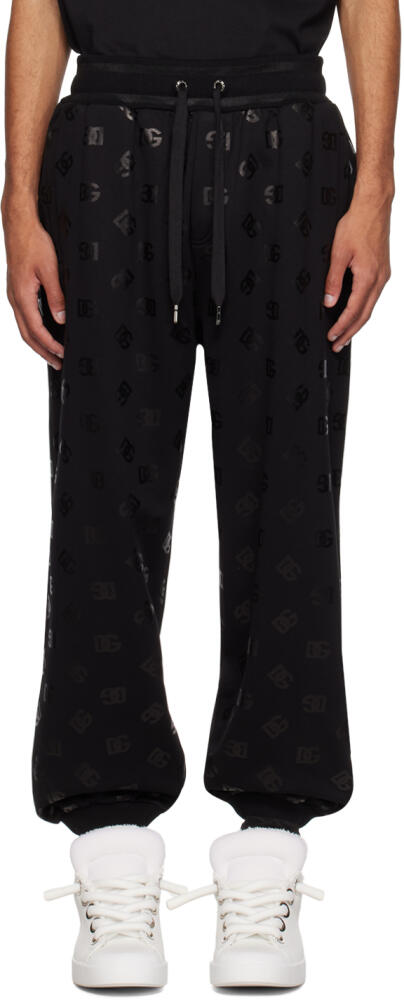 Dolce&Gabbana Black Monogram Sweatpants Cover