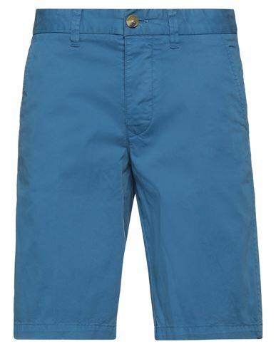 Blauer Man Shorts & Bermuda Shorts Azure Cotton, Elastane Cover