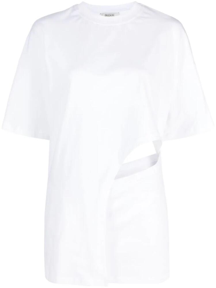 Gauchère asymmetric cotton T-shirt - White Cover