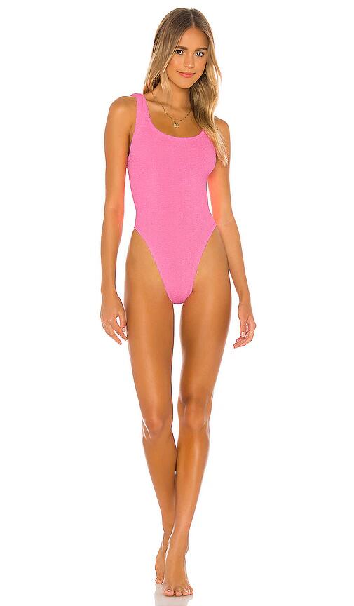 Hunza G Classic Square Neck One Piece in Pink Cover