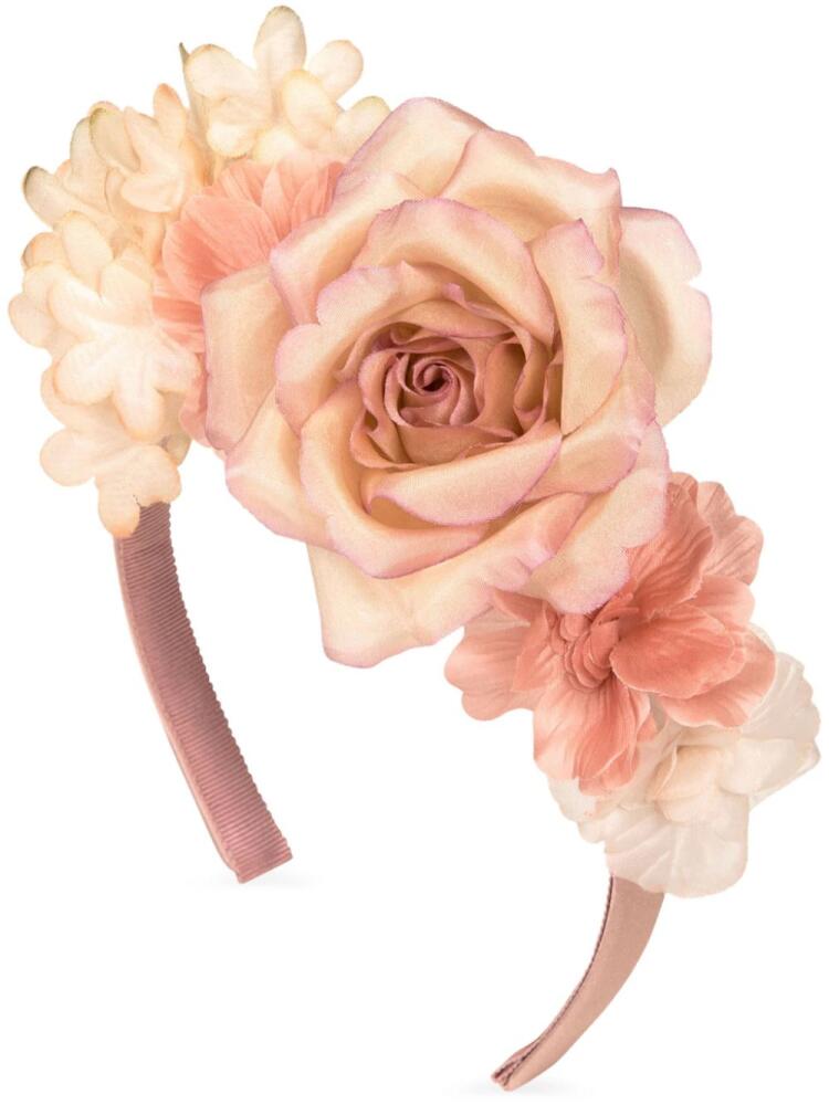 Jennifer Behr Rosanna floral-appliqué headband - Pink Cover