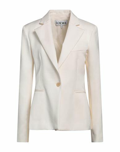 Loewe Woman Blazer Ivory Wool, Silk, Polyamide, Elastane, Cotton Cover