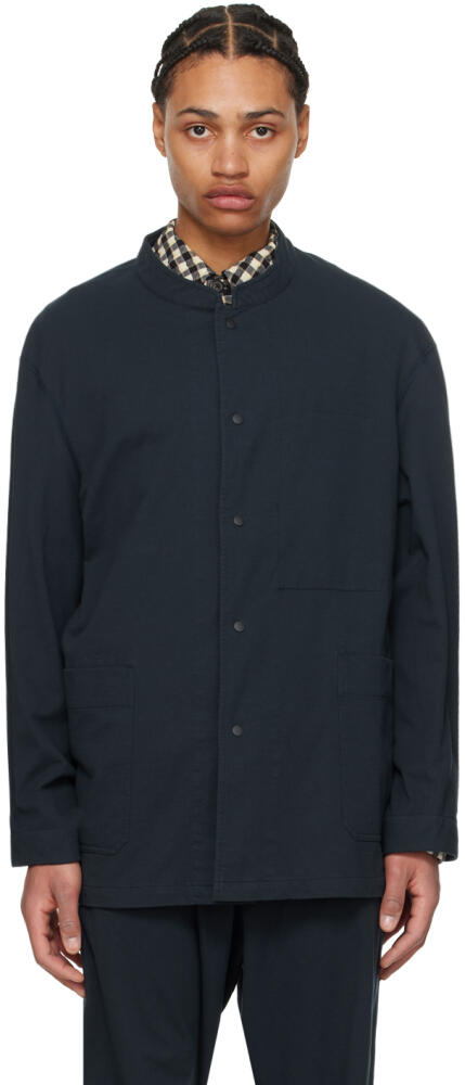 nanamica Navy Stand Collar Jacket Cover