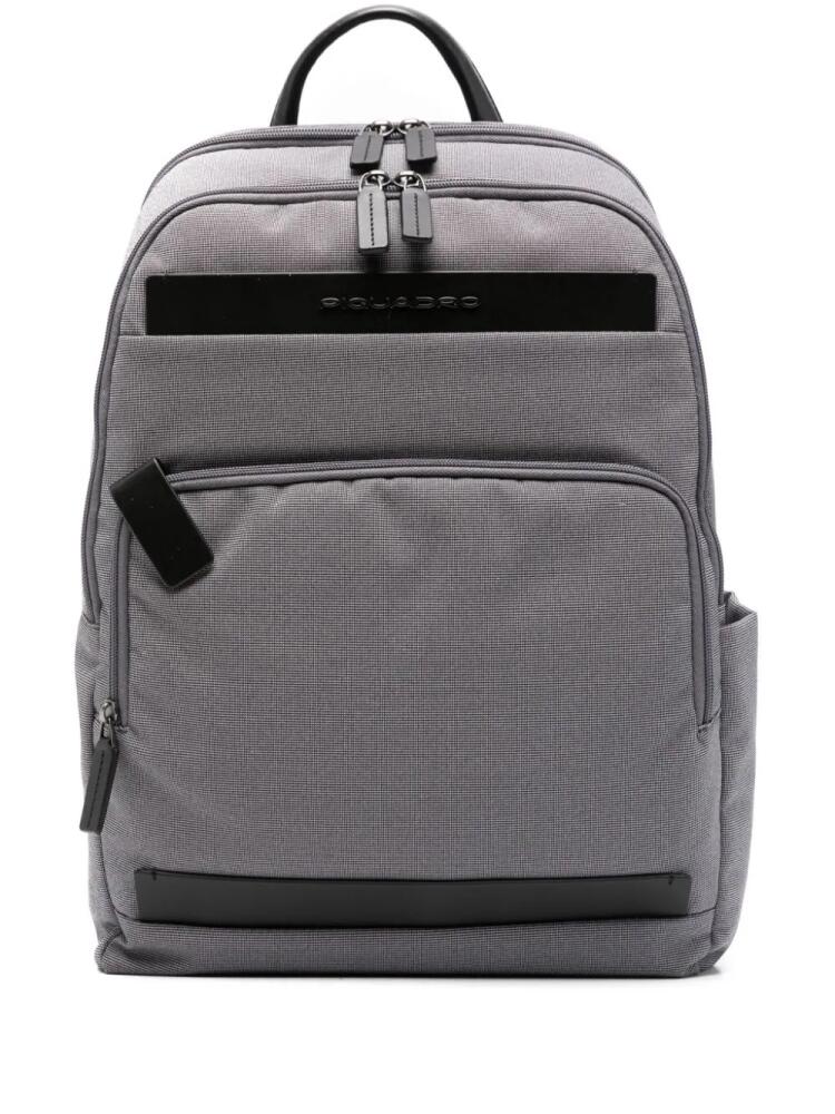 PIQUADRO logo-lettering backpack - Grey Cover