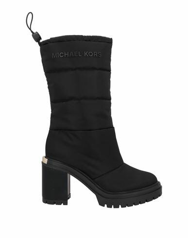 Michael Michael Kors Woman Boot Black Textile fibers, Leather Cover