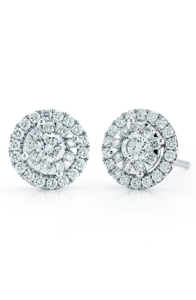 Kwiat 'Sunburst' Diamond Stud Earrings in White Gold Cover