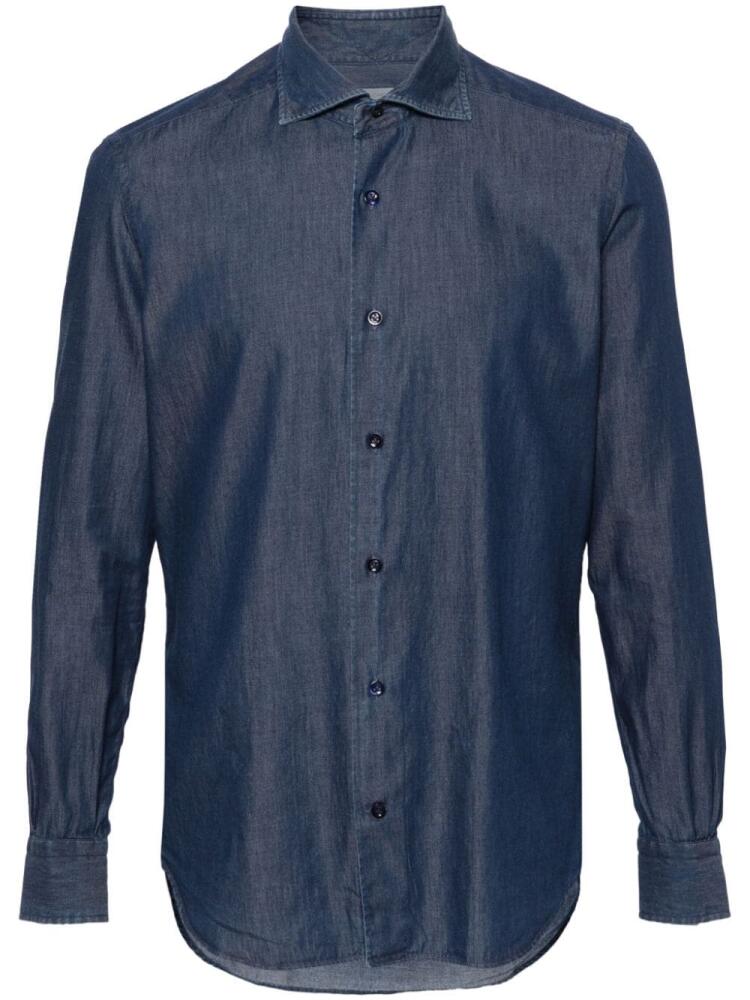 Mazzarelli cotton shirt - Blue Cover