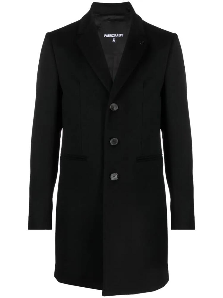 Patrizia Pepe single-breasted wool-blend coat - Black Cover