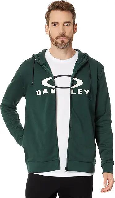 Oakley Bark Full Zip Hoodie 2.0 (Hunter Green/Arctic White) Men's Clothing Cover