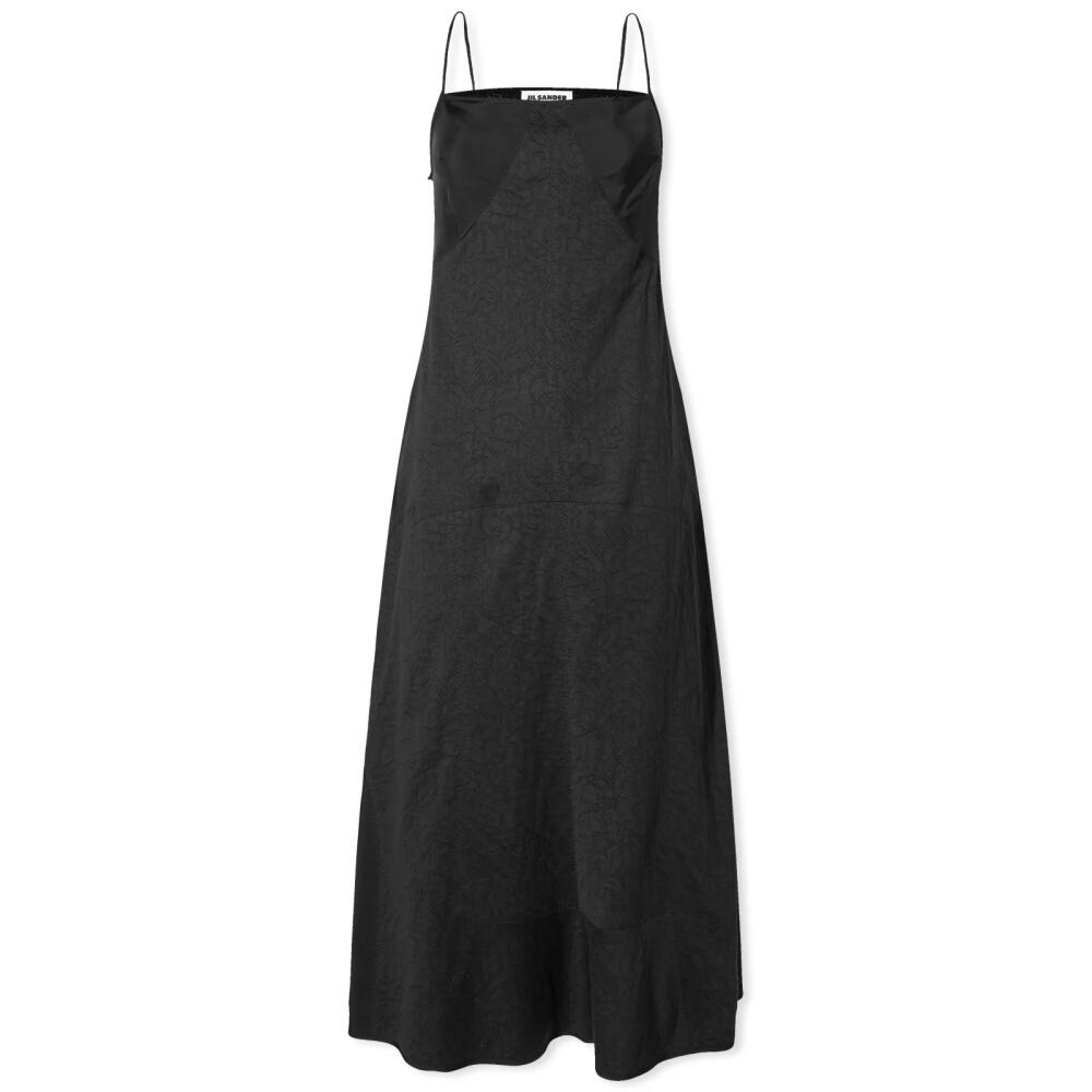 Jil Sander Women's Spaghetti Strap Midi Dress in Black Cover