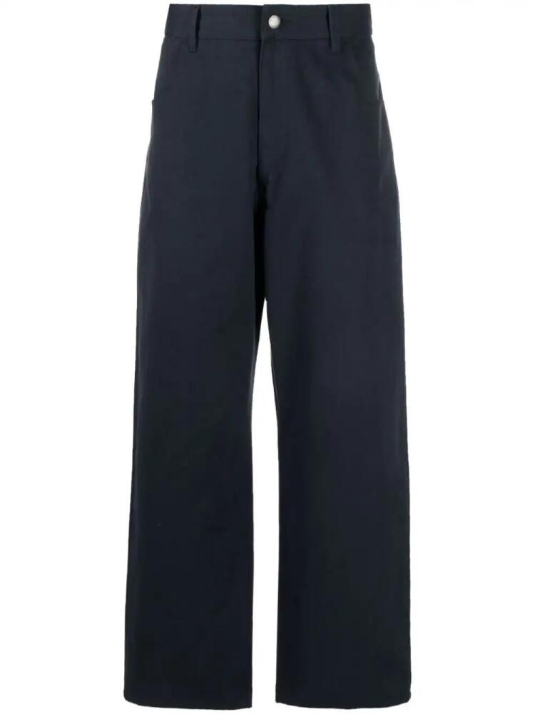 There Was One wide-leg gabardine trousers - Blue Cover