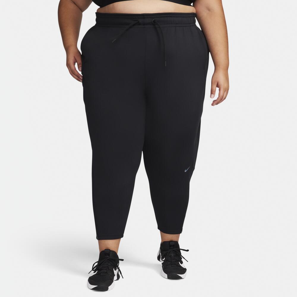 Nike Women's Dri-FIT Prima High-Waisted 7/8 Training Pants (Plus Size) in Black Cover