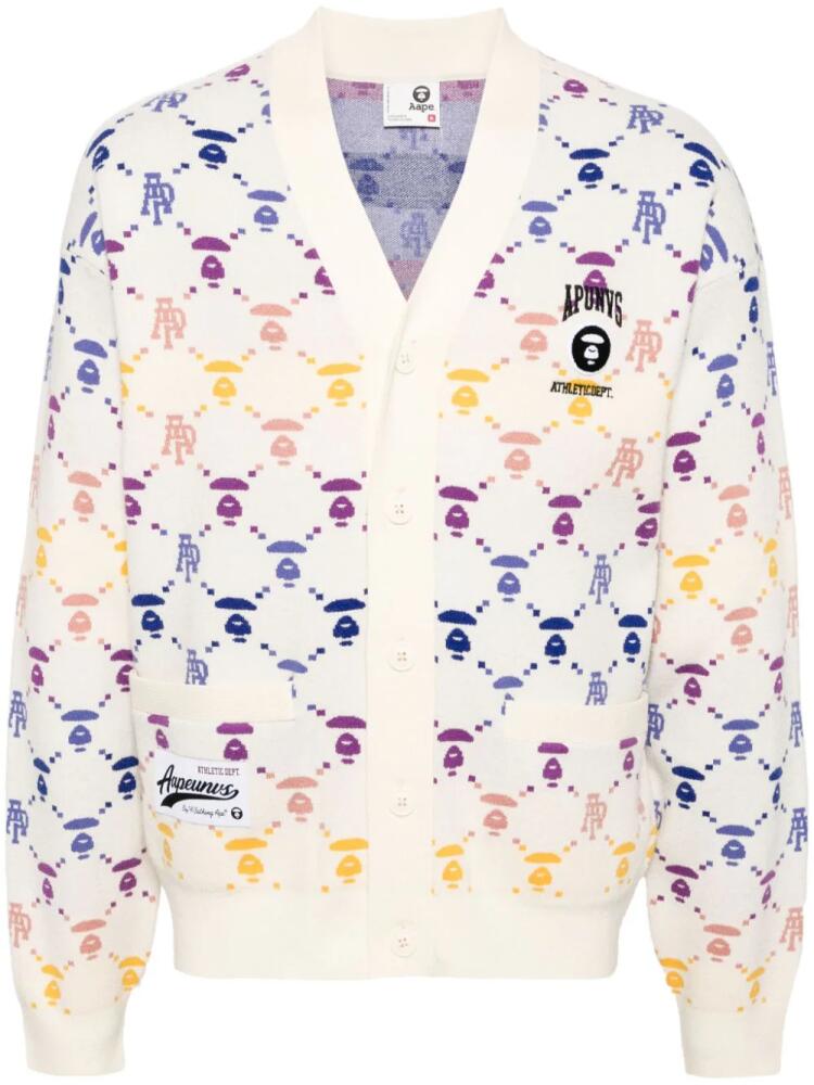 AAPE BY *A BATHING APE® V-neck cardigan - Neutrals Cover