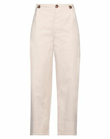 Emma & Gaia Woman Pants Beige Cotton, Elastane Cover