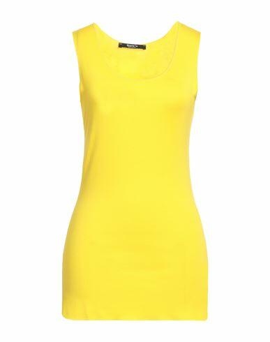 Siste's Woman Tank top Yellow Viscose Cover