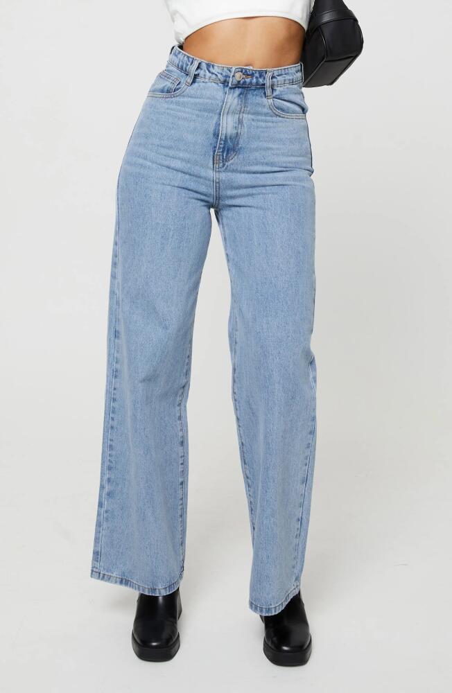 Princess Polly Nicolo High Waist Straight Leg Jeans in Blue Cover