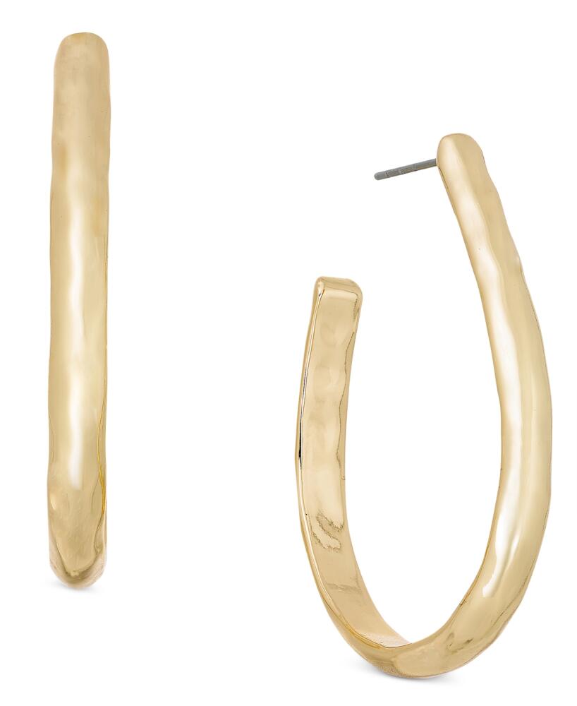 Style & Co Gold-Tone Pear-Shape Open Hoop Earrings - Gold Cover