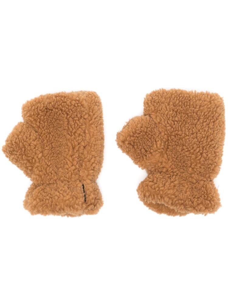 Apparis Ariel teddy-fleece gloves - Brown Cover