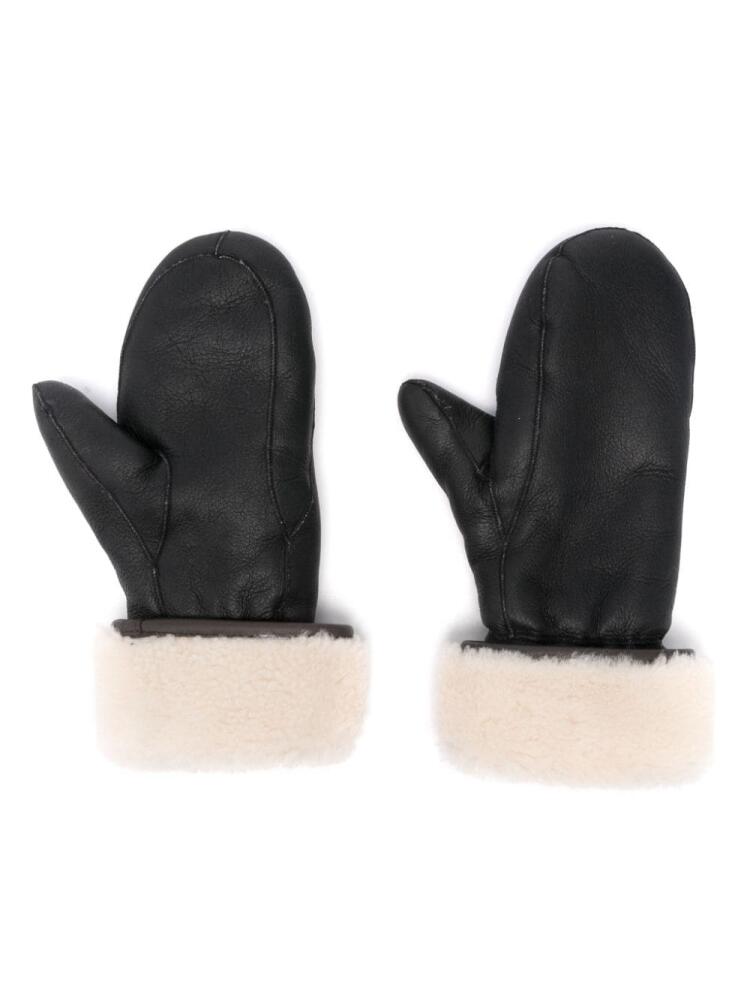 Yves Salomon shearling-lining mittens - Black Cover