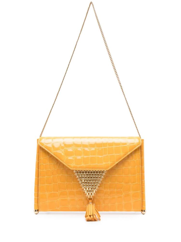 Aquazzura crocodile-effect shoulder bag - Yellow Cover