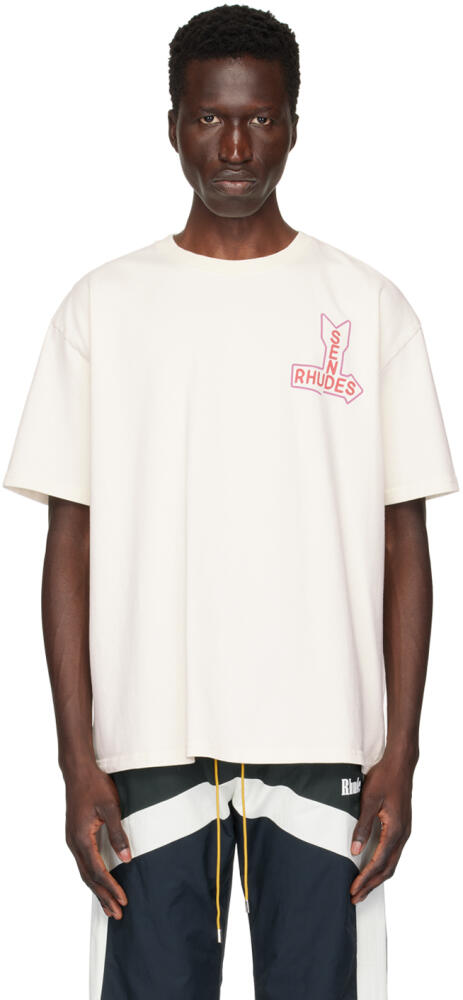 Rhude SSENSE Exclusive Off-White 'Send Rhudes' T-Shirt Cover