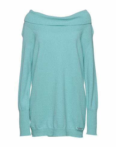 Twinset Woman Sweater Turquoise Wool, Cashmere, Elastane Cover