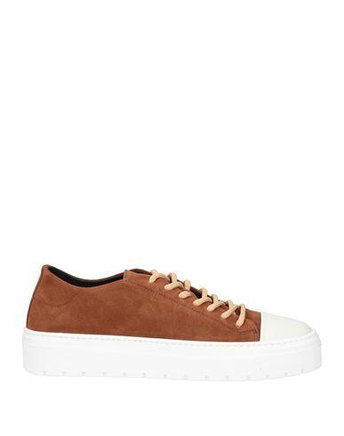 Calpierre Man Sneakers Brown Calfskin Cover