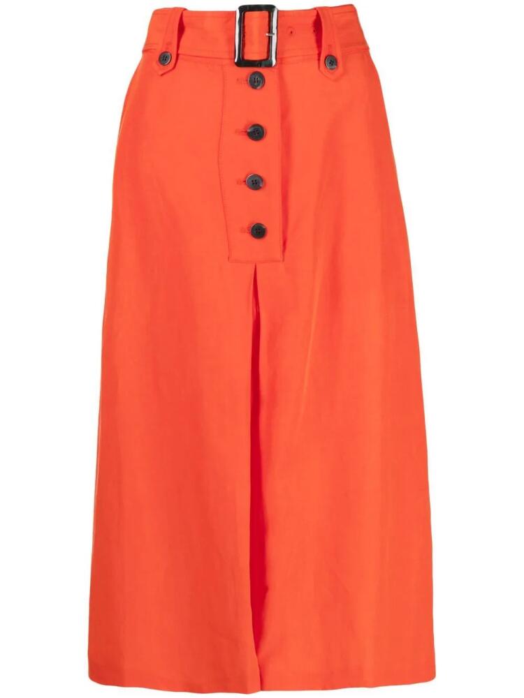 Paul Smith pleated A-line midi skirt - Orange Cover