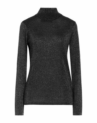 Silvian Heach Woman Turtleneck Black Viscose, Lurex Cover