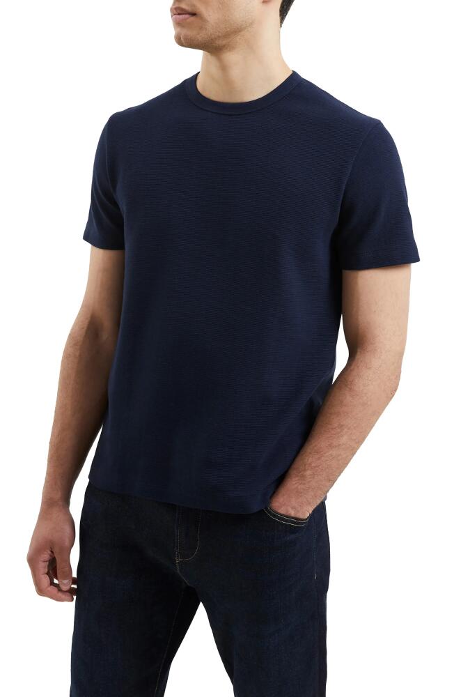 French Connection Cotton Ottoman T-Shirt in Marine Cover