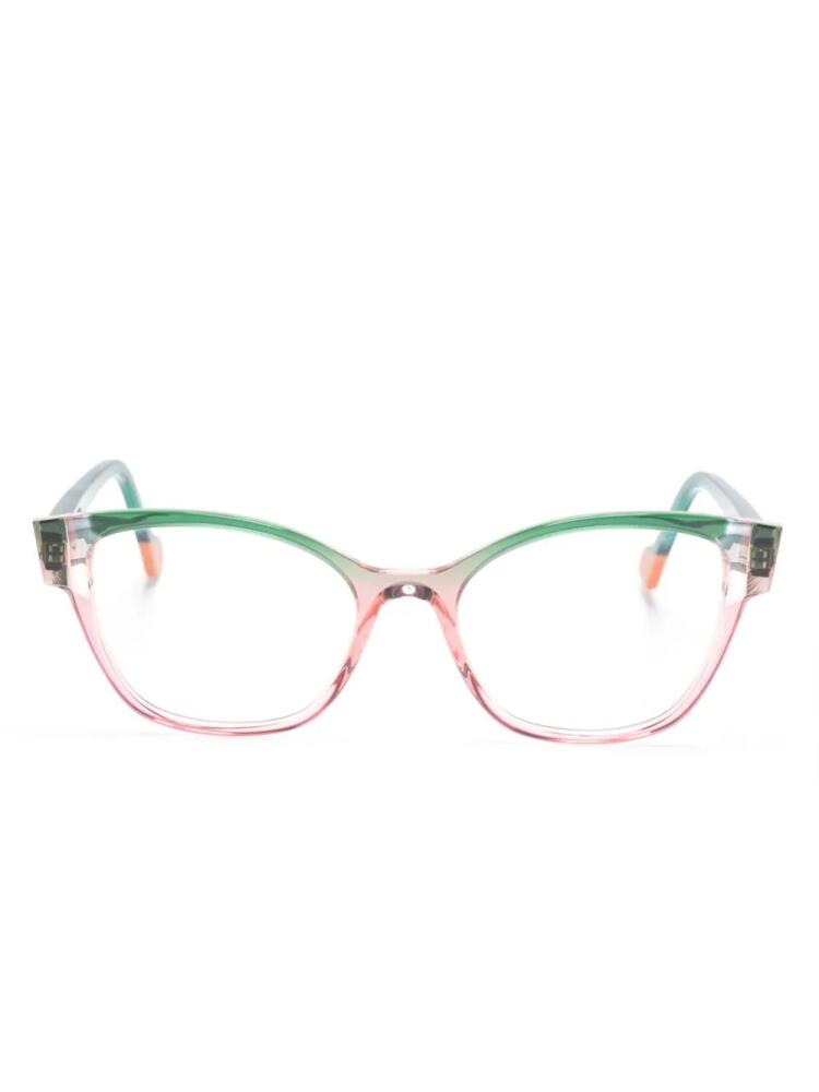 Face À Face Eileen 3 cat-eye frame glasses - Green Cover