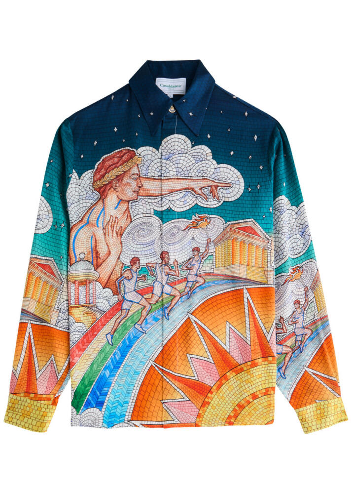 Casablanca Les Jeux De L'Univers Printed Silk-satin Shirt - Multicoloured 1 Cover