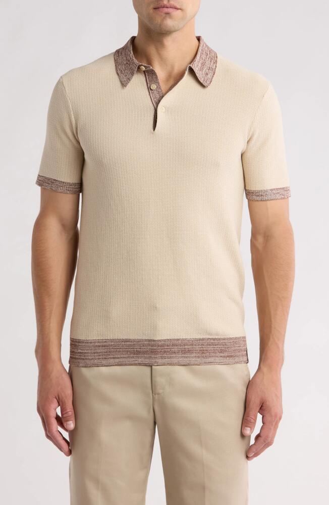 Scotch & Soda Structured Knit Polo in Light Beige Cover