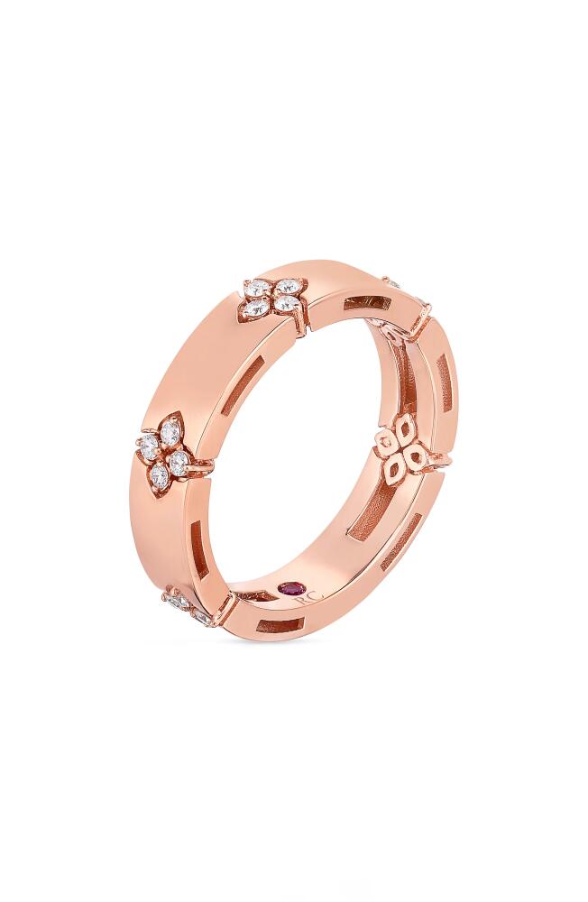 Roberto Coin Love in Verona Diamond Band Ring in Rose Gold/diamond Cover