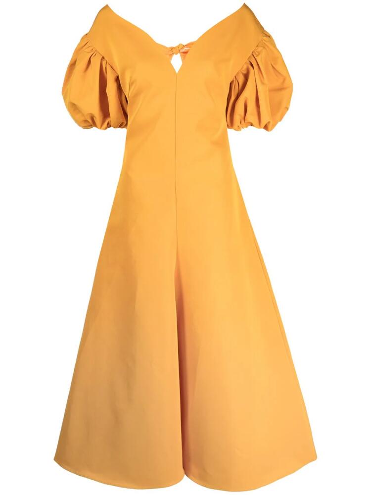 Rosie Assoulin short puff sleeves gown - Yellow Cover