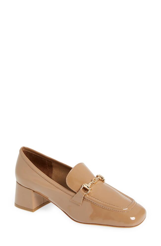 Jeffrey Campbell Archives Bit Loafer Pump in Natural Crinkle Pat Gold Cover