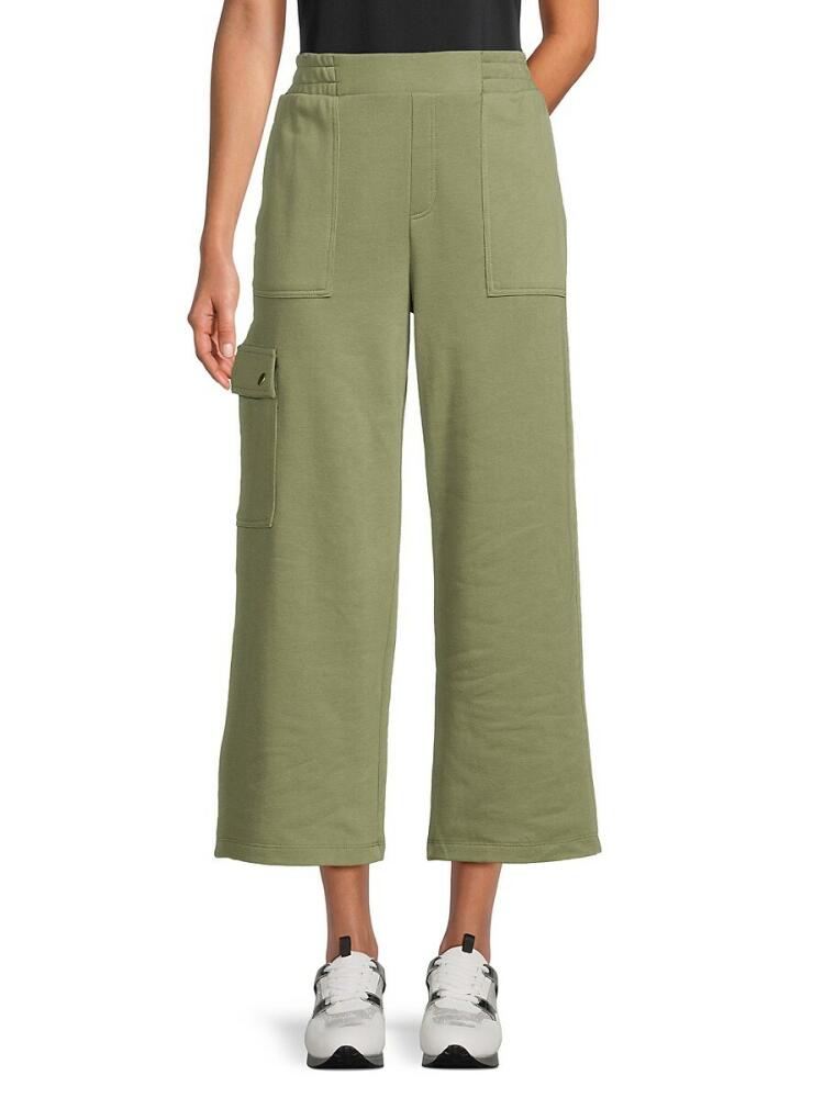 Nanette Lepore Women's Wide Leg Cargo Pants - Oil Green Cover