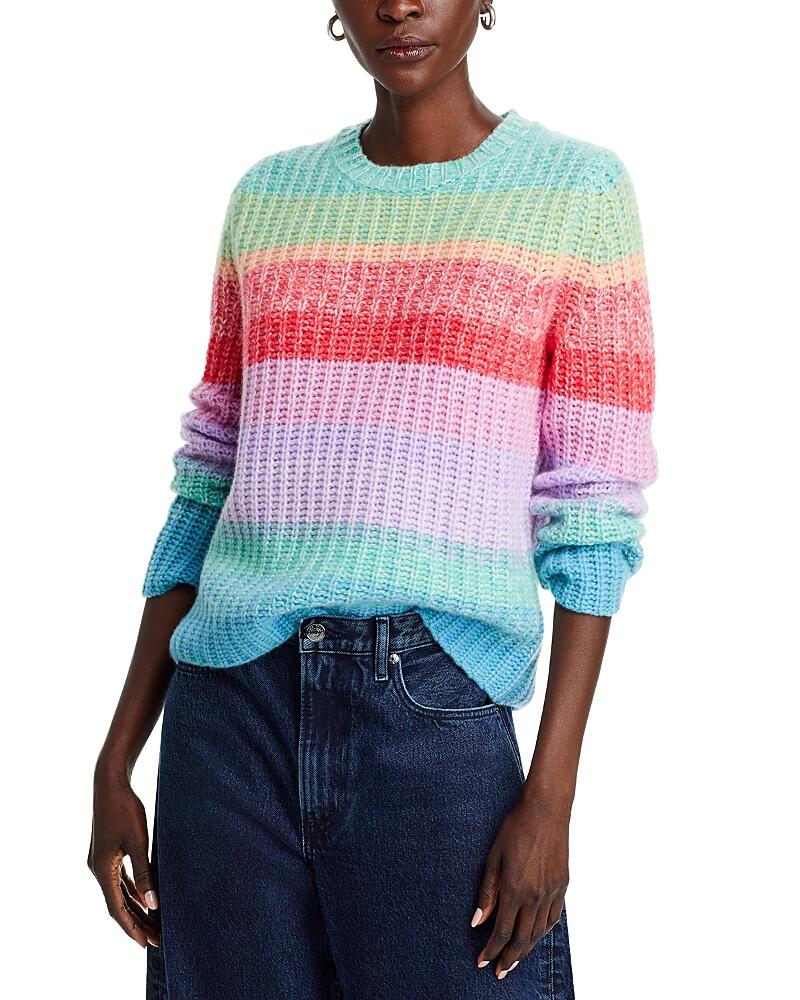 Aqua Cashmere Rainbow Crewneck Sweater - Exclusive Cover