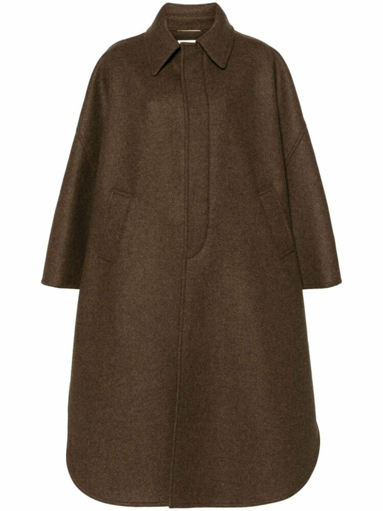 Saint Laurent wool cape - Brown Cover