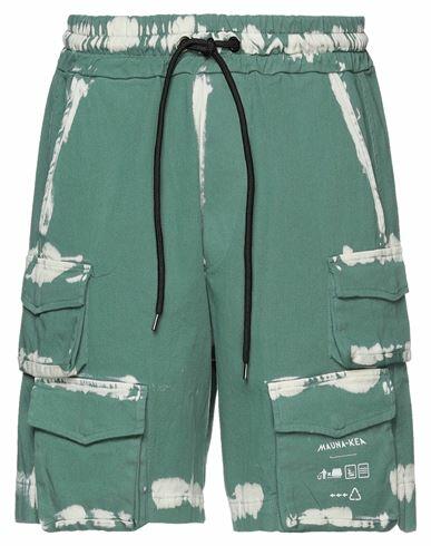 Mauna Kea Man Shorts & Bermuda Shorts Green Cotton, Elastane Cover